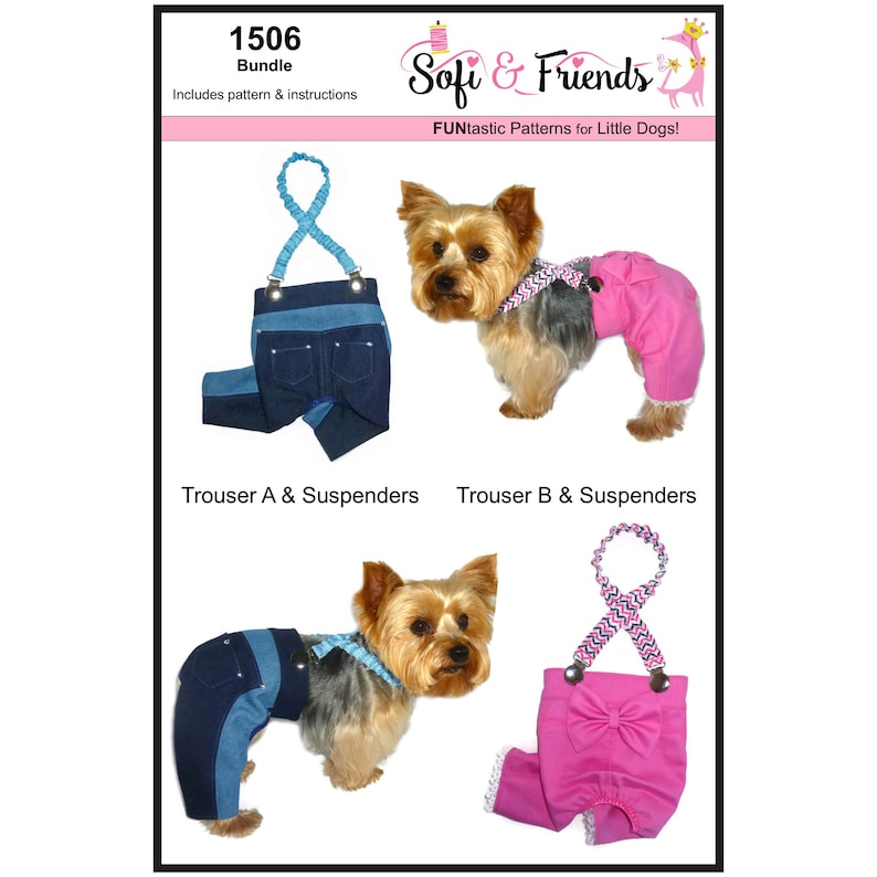 Dog Pants Sewing Pattern 1506 Dog Clothes Pattern Dog Etsy