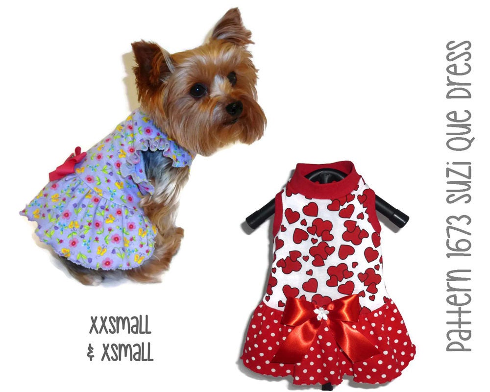 Suzi Que Dog Dress Pattern 1673 Dog Summer Clothes Dog Etsy