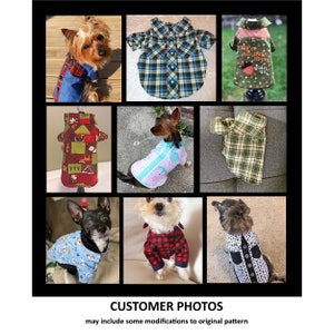 Lumberjack Dog Shirt Sewing Pattern 1563 Small Dog Clothes Pattern Flannel Dog Shirts Dog Clothing Pet Shirts Pet Gifts Sm & Med image 9