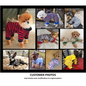 Sweet Dreams Dog Pajamas Sewing Pattern 1749 Dog Onesies Dog PJs Dog Winter Clothes Dog Onesie Pajama Small Dog Pajamas Sm & Med image 8