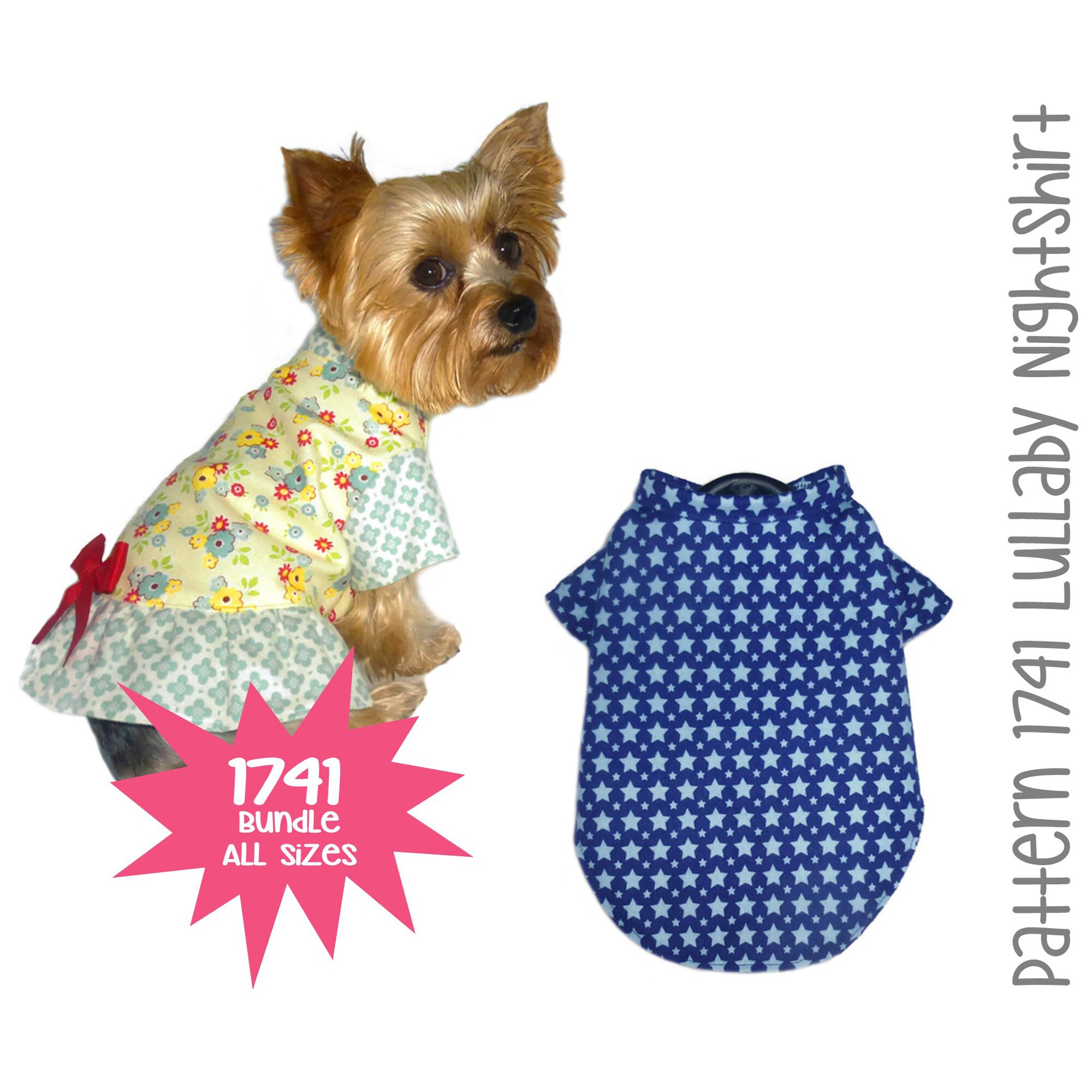 Dog Pajamas Sewing Pattern 1741 Dog PJs Dog Clothes Etsy