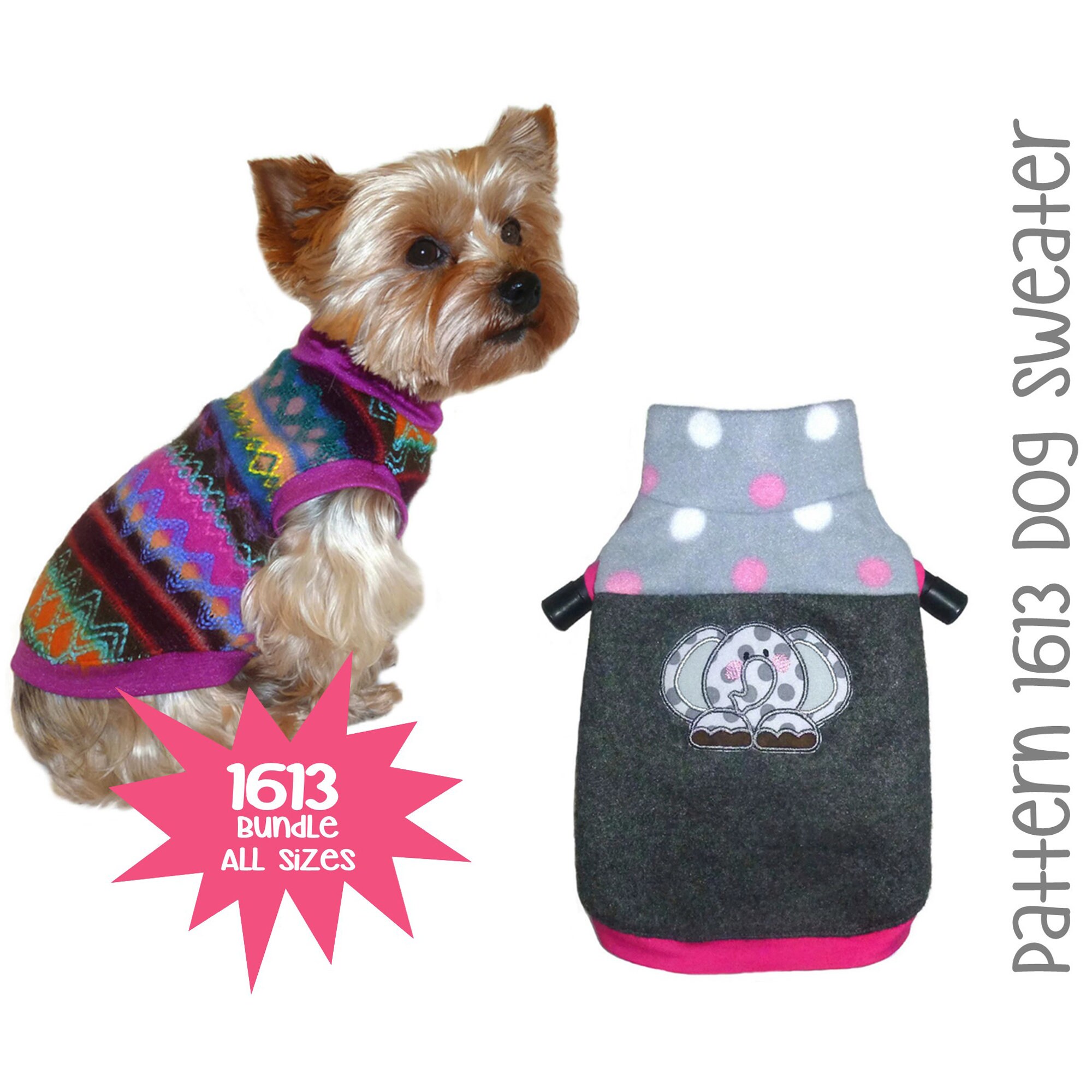 Dog Sweater Sewing Pattern 1613 Dog Clothes Patterns Small Etsy Dog sweater sewing pattern and cute puppy pictures