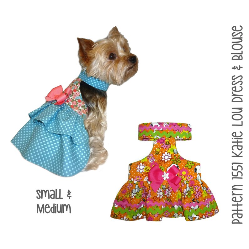 Kati Lou Dog Dress and Dog Blouse Sewing Pattern 1551 Dog Etsy España