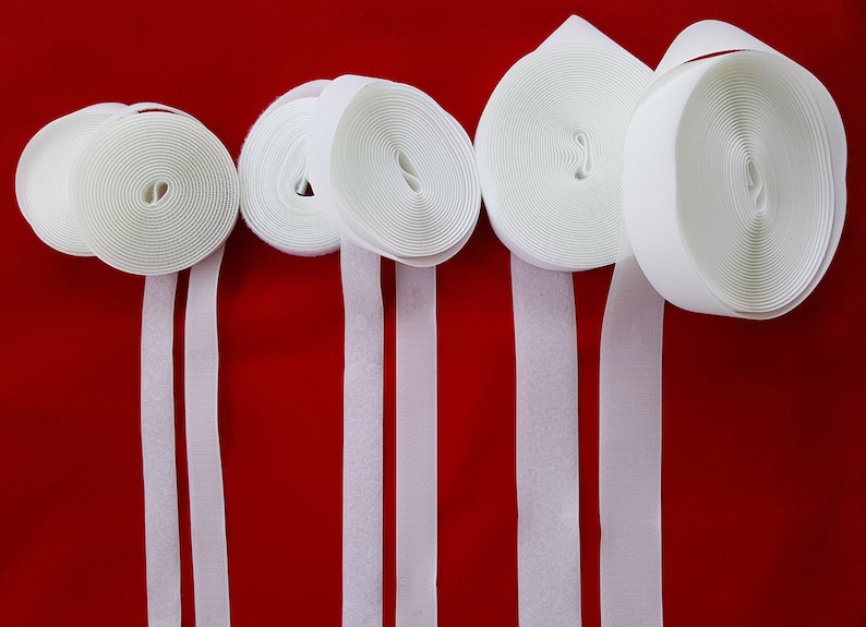 Sew on Hook & Loop Fastener per Yard Black or White Sew Etsy