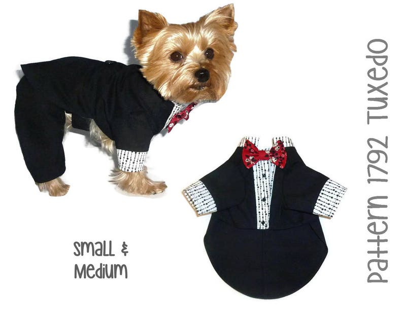 Dog Tuxedo Pattern 1792 Dog Wedding Attire Dog Suit Dog Etsy