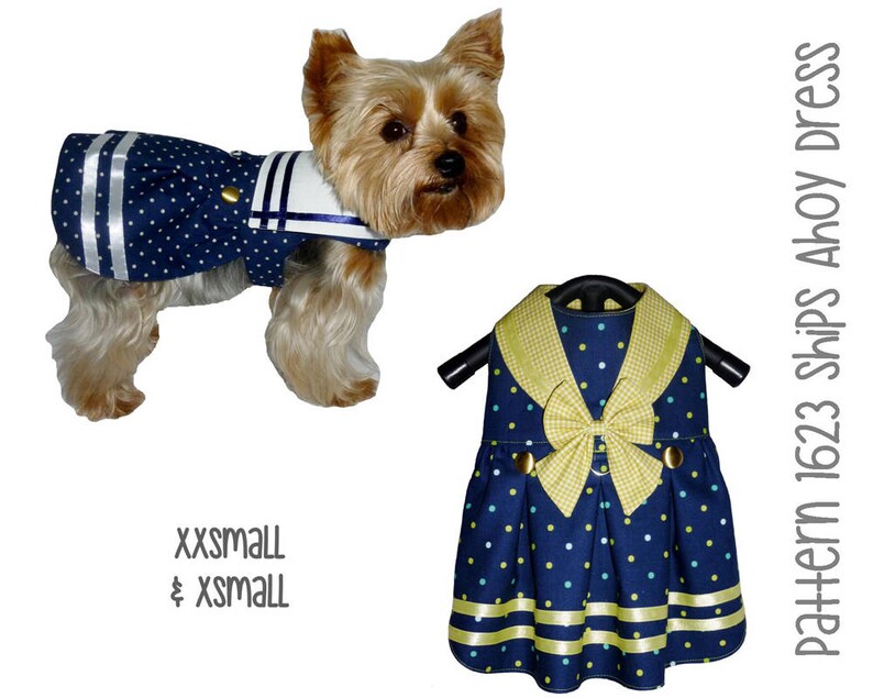 Ships Ahoy Sailor Dog Dress Sewing Pattern 1623 Nautical Dog Etsy
