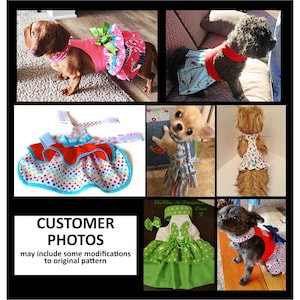 Kati Lou Dog Dress and Dog Blouse Sewing Pattern 1551 Dog Sewing Patterns Dog Dresses Pet Dog Apparel Pet Harness Bundle All Sizes image 9
