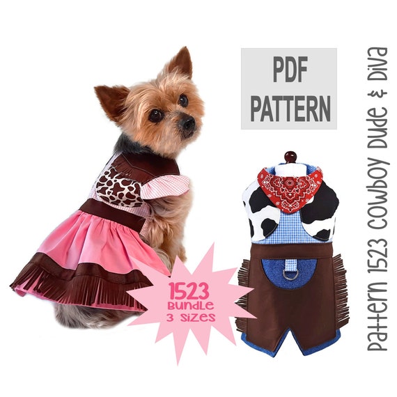 Cowgirl dog costume sale