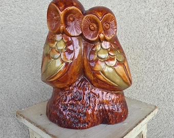 Vintage OWL LOVERS Owl Pair - Collectibles Bird Figurines Retro Mid Century Modern