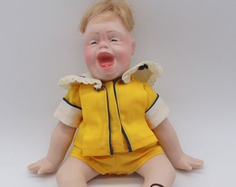 Collectible Vintage Mary Moline Norman Rockwell Porcelain Rumbleseat Dolls JR Crybaby Cry Baby Screaming Boy Shower Decoration Gift