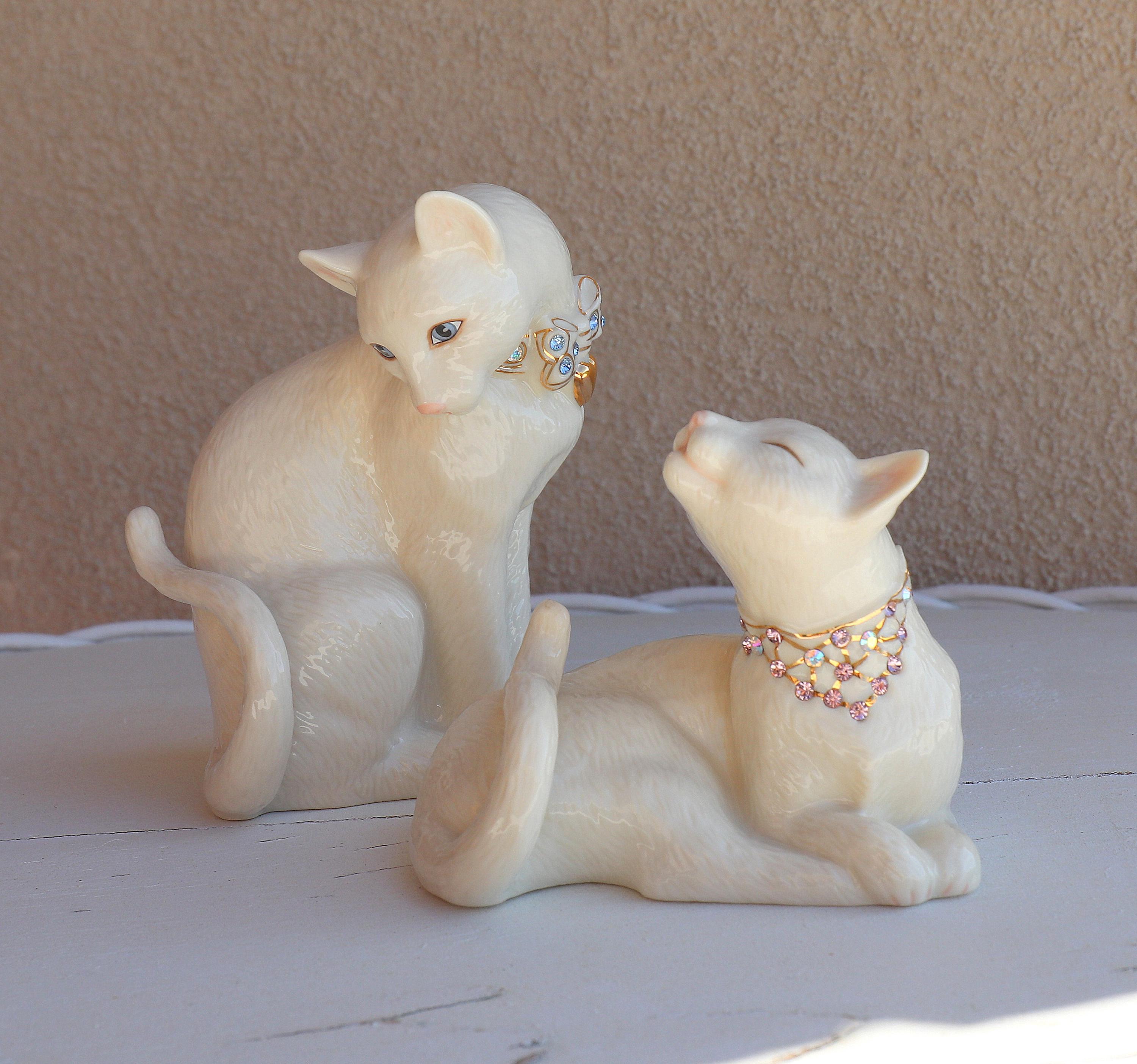 Lenox Cat Figurine - Etsy
