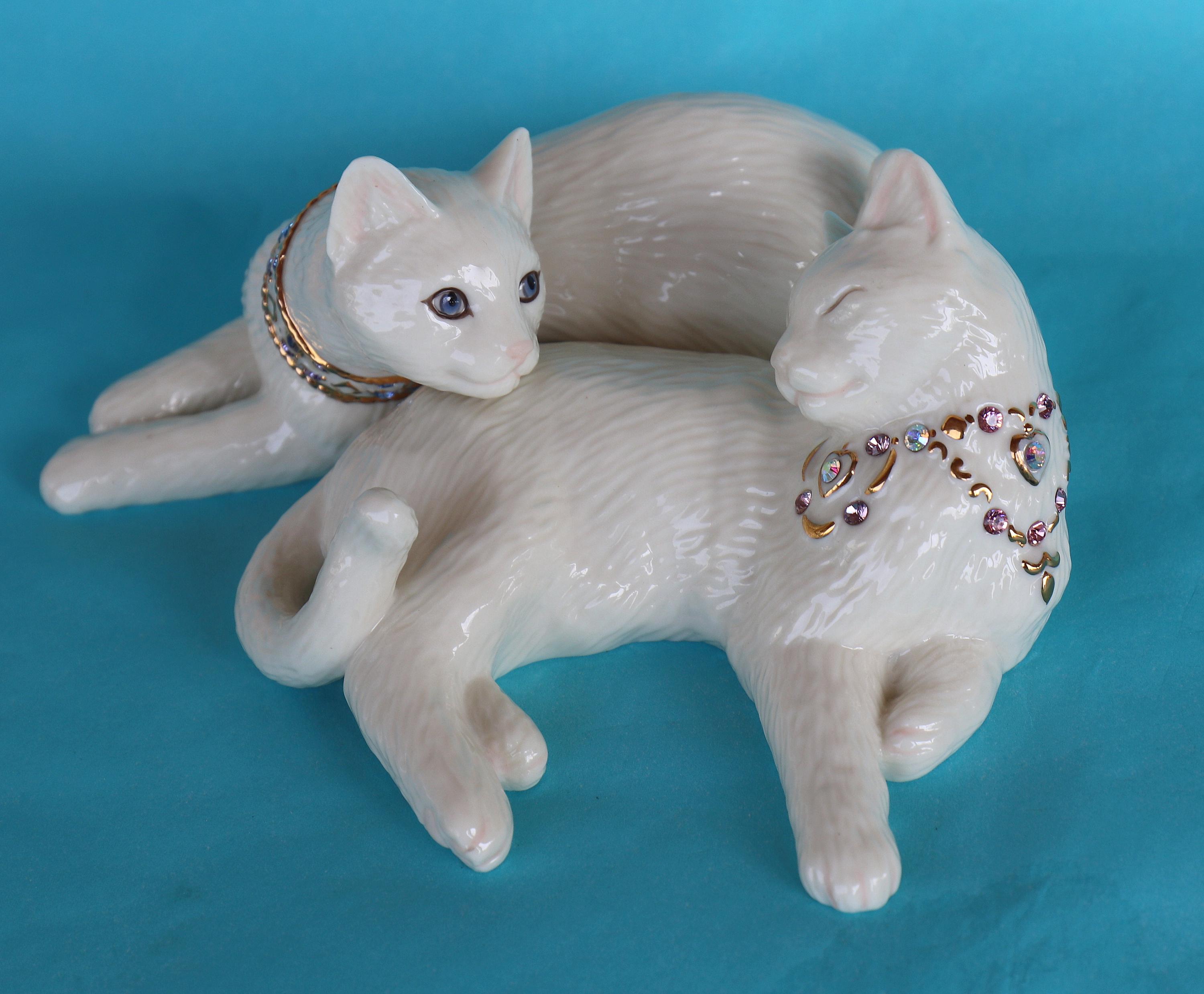 猫 レノックス Dream of Me フィギュリン Just Purrfect! Beautiful Lenox DREAM OF ME Cat Kitten