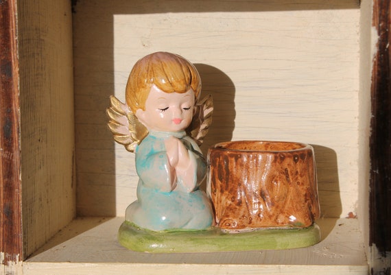 Jahrgang 1960 Keramik beten LEFTON Engel sagen Gebete Ostergeschenk Taufe Kommunion Mid Century Modern - Retro Porzellan Keramik