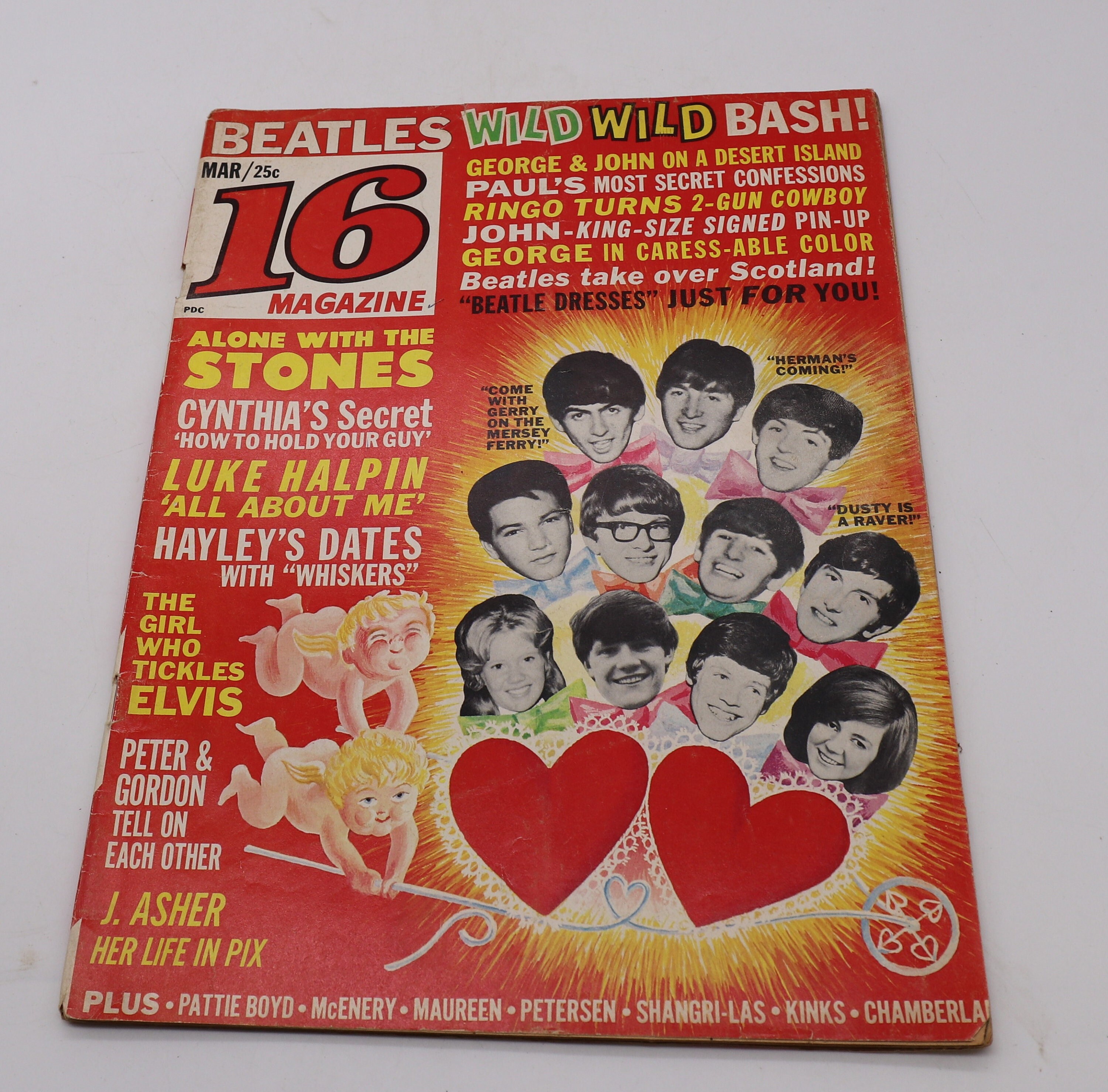 Vintage 16 MAGAZINE March 1965 BEATLES Rolling Stones