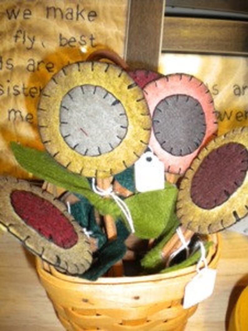 Penny flowers mounted on 6 inch cinnamon sticks set of 3 Etsy