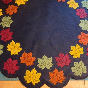 Primitive Fall Leaf Candle Mat /table Mat Measuring 28 Inches Across ...