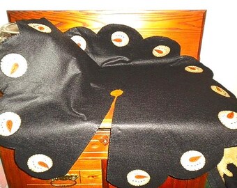 Snowman tree skirt /wool felt tree skirt /Christmas tree skirt /wool felt snowman tree skirt /snowmen