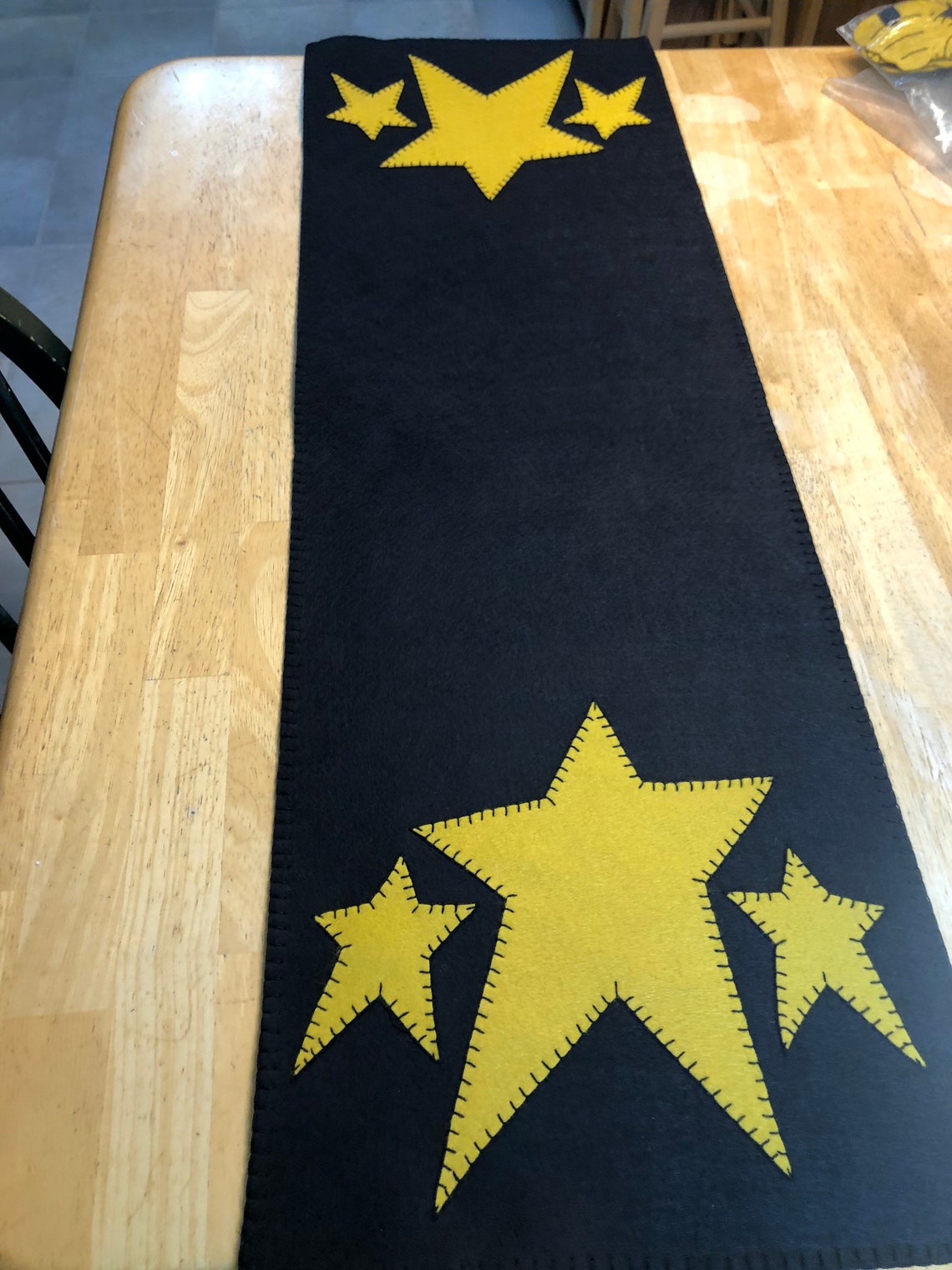 Star table runner/ primitive star table runner/ table runner Etsy