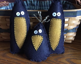 Crow family bowl filler pillows