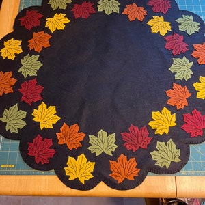 Primitive Fall Leaf Candle Mat /table Mat Measuring 28 Inches Across ...