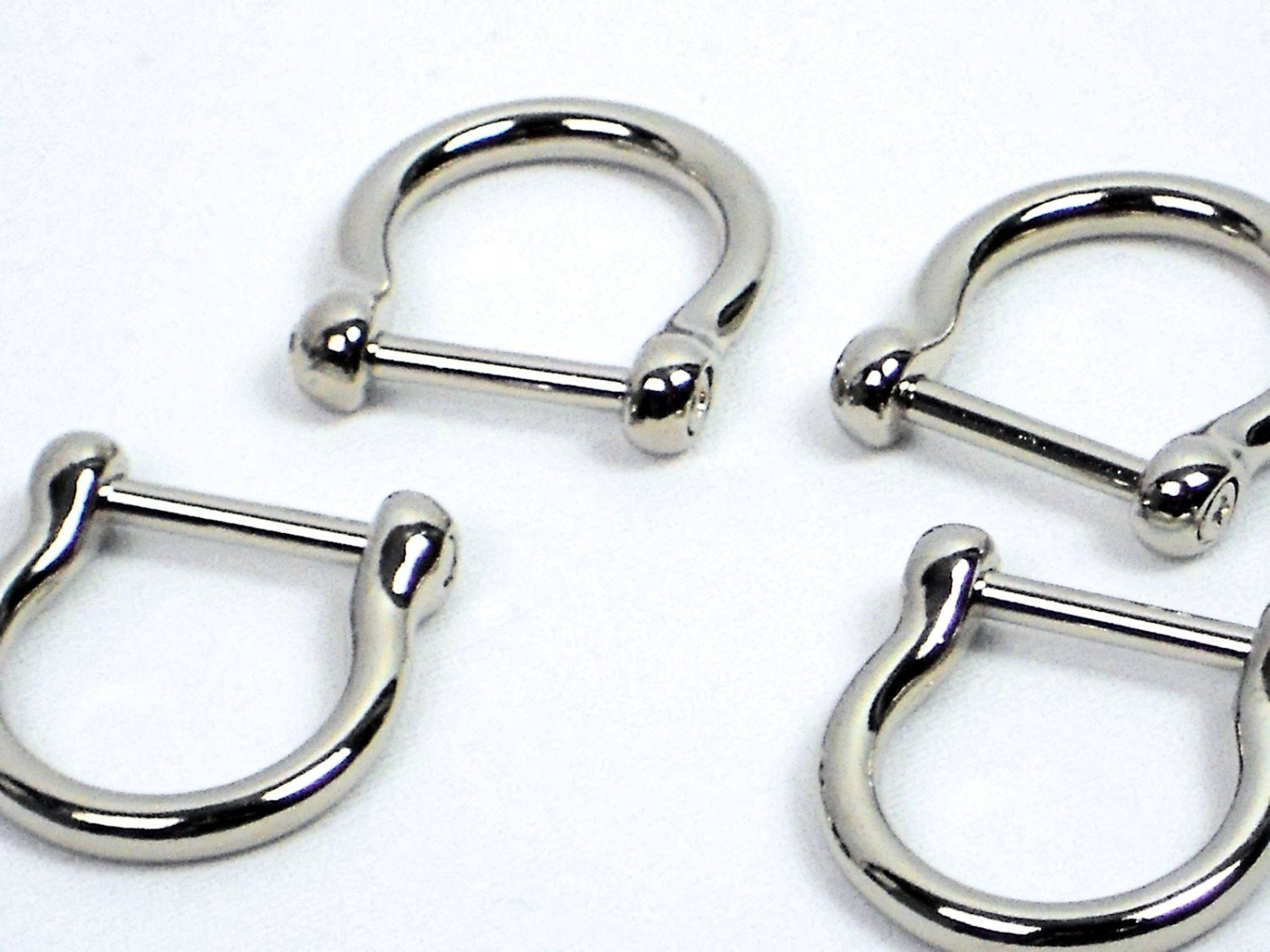 3/4 Silver Drings 4pc Set of Purse Hardware Screwin Etsy