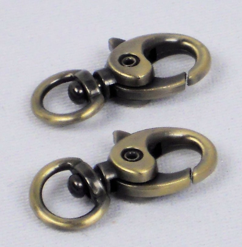 2 Mini Swivel Hooks 1CM Purse Hooks Tiny Antique Brass Snap Etsy