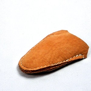 Leather THUMB Thimble Apricot Leather Handmade Thimble - Etsy