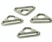 1'  Triangle D-Rings 4-pc Set in Silver or Antique Brass Color, One Inch Strap Attachments, Purse Hardware Supplies @ MeiMei Supplies in USA 