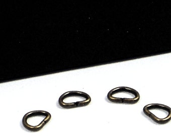 1/2 Inch D-Rings, 4 pc Set Antique Brass D-Rings, Purse Hardware Strap Connectors @ MeiMei Supplies Ready to Ship from USA