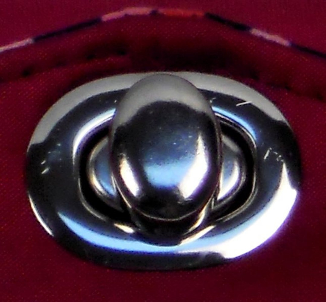 Silver Twistlock Purse Fasteners, Set of 3, Polished Twist Locks in