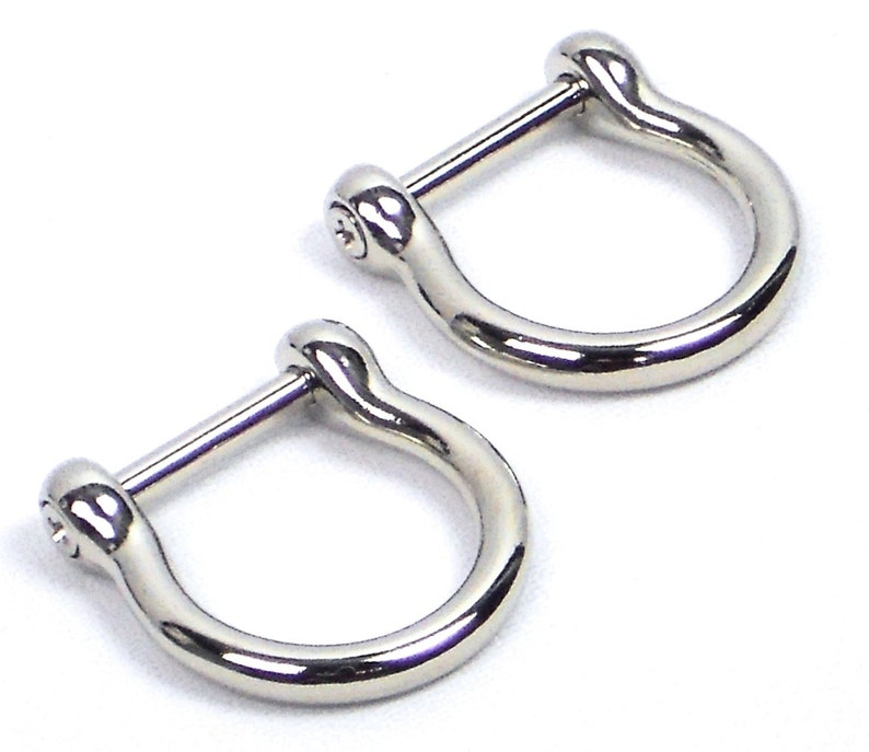 Silver 3/4 Drings 2pc Set Unique Screwin D RINGS in Etsy