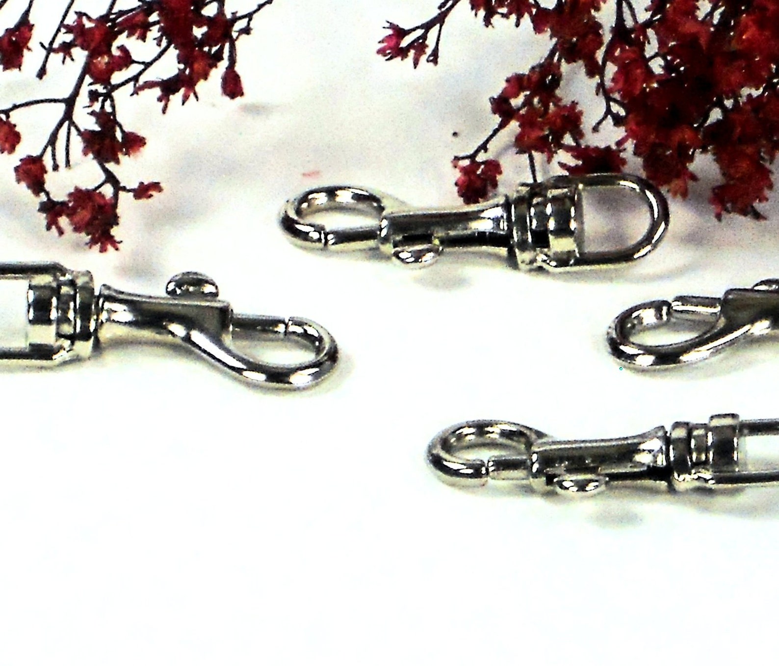 1/4 Silver Snap Bolt Swivel Hooks 4pc Set of Small Etsy