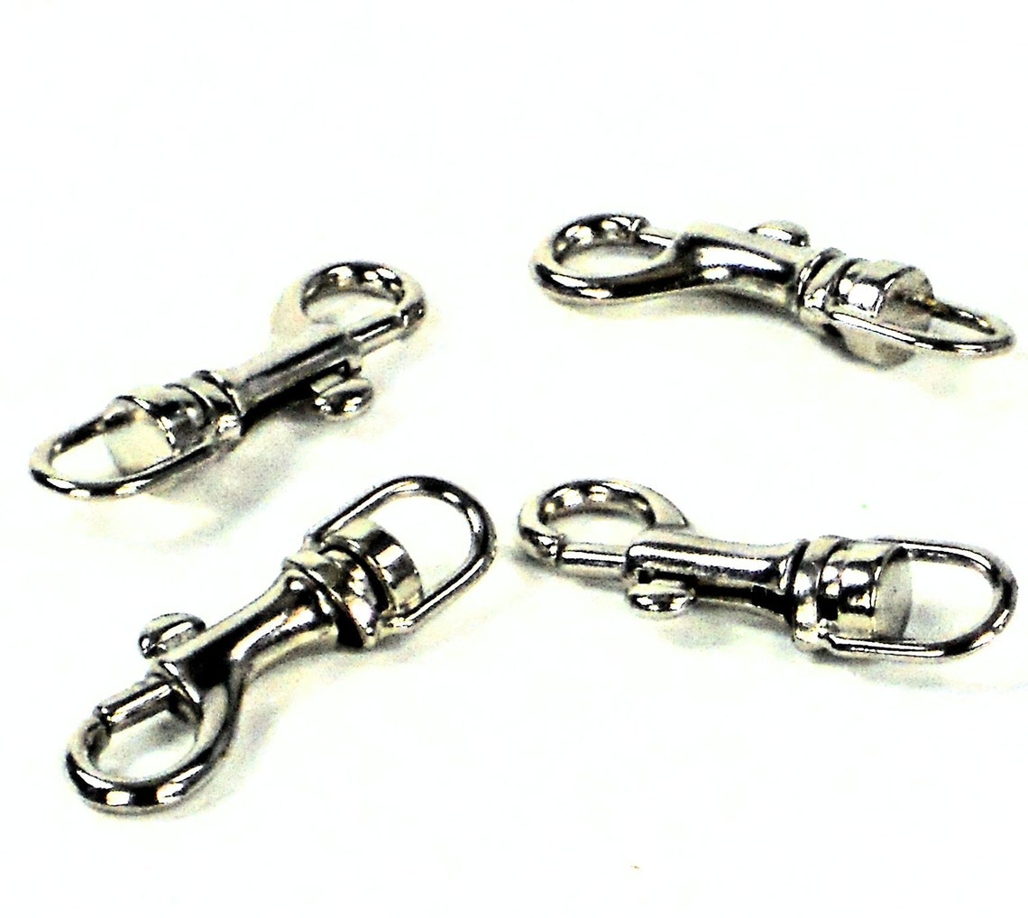 1/4 Silver Snap Bolt Swivel Hooks 4pc Set of Small Etsy