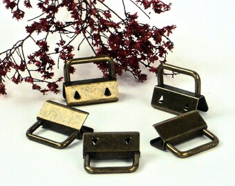 5 pcs KeyRing Hardware, 1 Inch Antique Brass, 25mm KeyFob Hardware Supplies @ MeiMei Supplies  Ships from USA