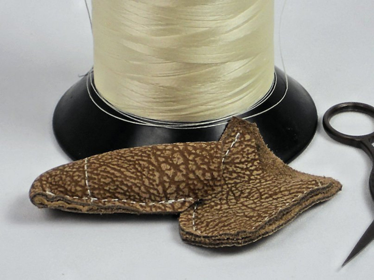 Leather Thimbles 2 Pc Handmade Thimble Set Prairie Sand Etsy