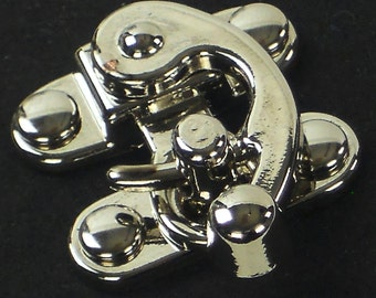 Silver Purse Latch, Swing Lock, Steampunk Bag Closure at MeiMeiSupplies, Ready to Ship from USA