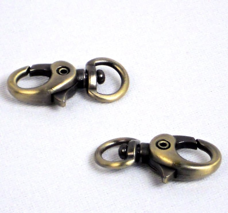 2 Mini Swivel Hooks 1CM Purse Hooks Tiny Antique Brass Snap Etsy