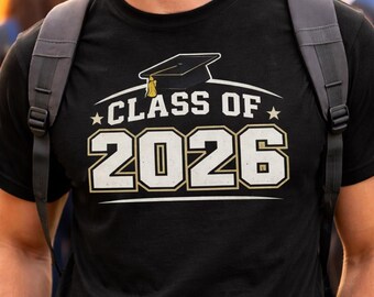Class of 2026 T Shirt  Graduation Cap  Unisex Color Variety Graduation Gift High School Grad College Grad