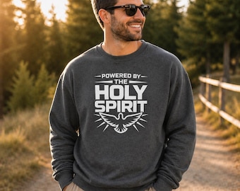 Christian Sweatshirt Unisex Crewneck Pullover Holy Spirit Dove Graphic Faith Apparel Religious Clothing Church Group Worship Team