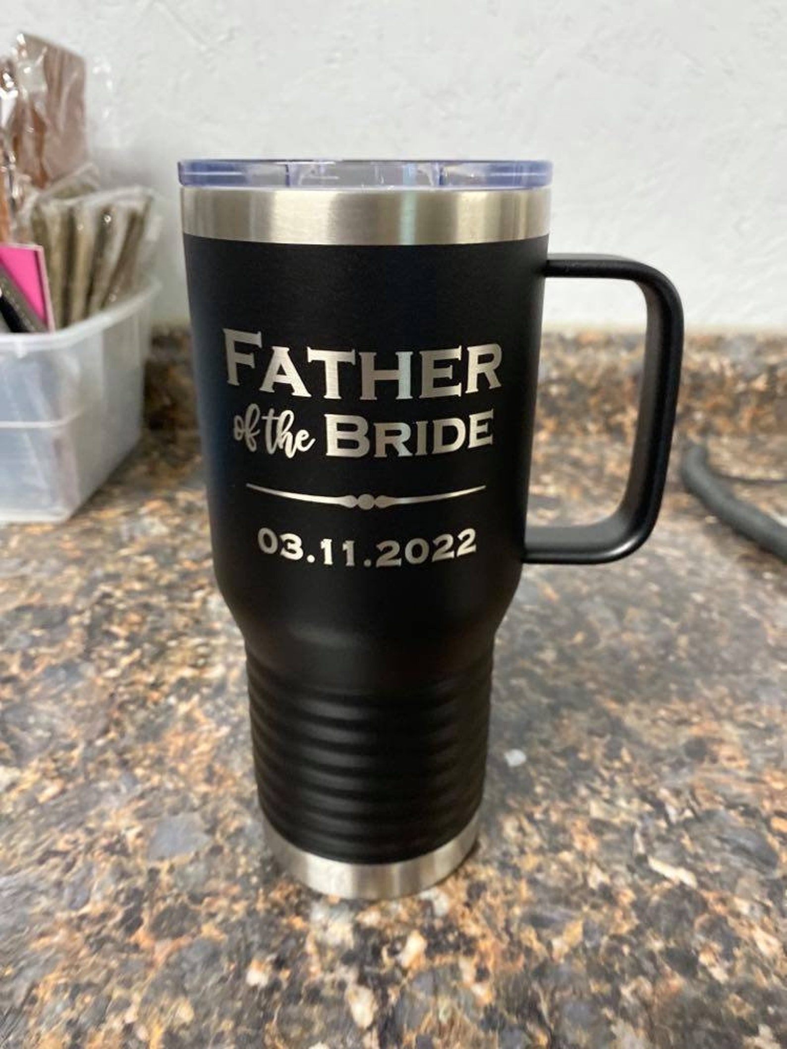 Personalized Tumbler with Handle INSULATED Coffee Water Etsy