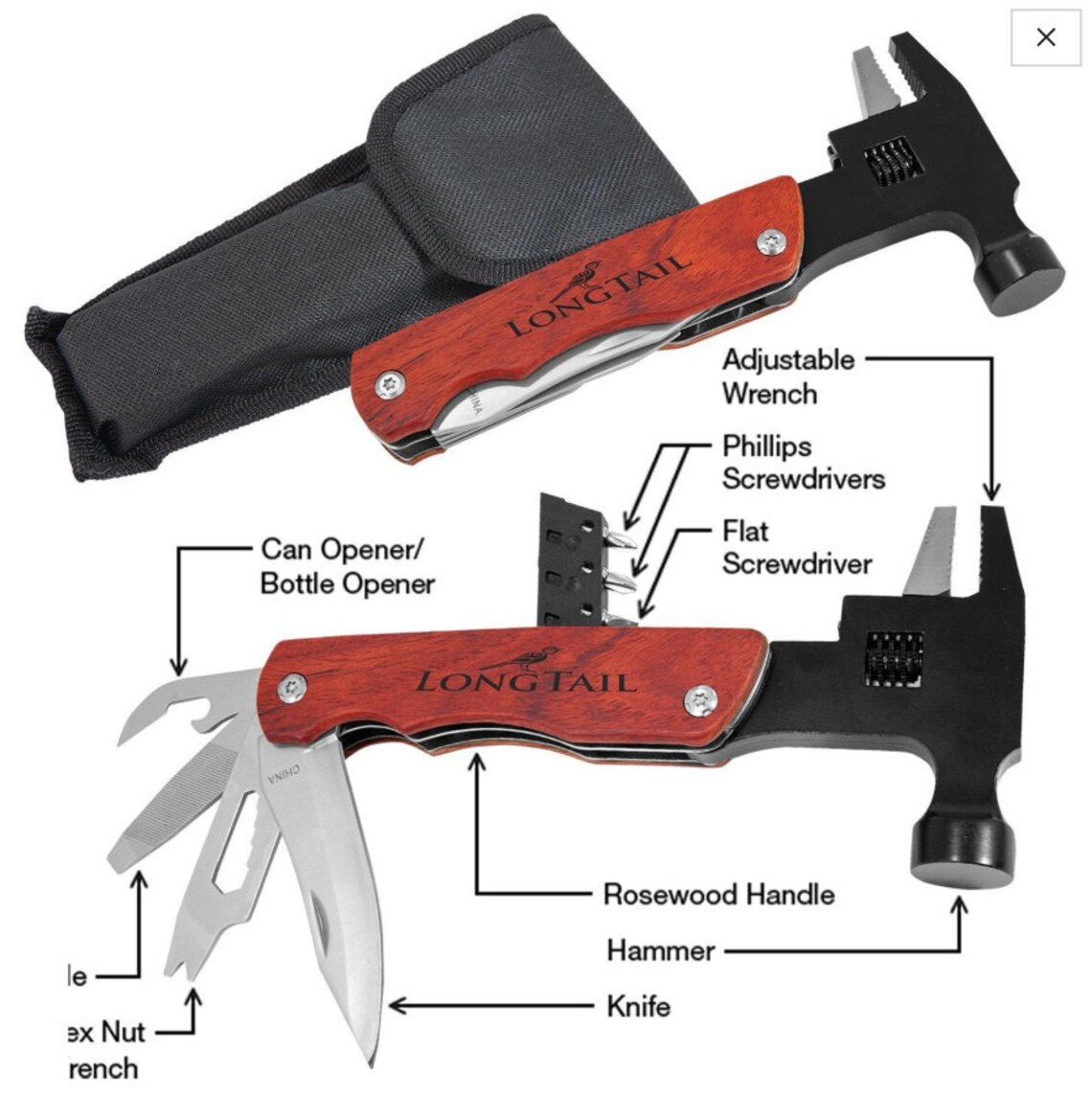 PERSONALIZED 7 Hammer MultiTool with Wood Handle/Pouch Etsy