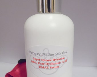 Taille de salon 9oz Pur Acide Hyaluronique DMAE Sérum Visage Hydrate, diminue les ridules et raffermit la peau
