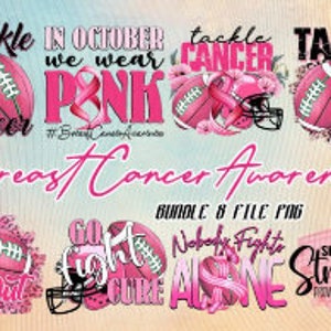 About Breast Cancer Pink T-Shirt PNG Bundle Graphic, 8 Png Files Design For Breast Cancer, Cancer Awareness Png, Cancer Survivor Png