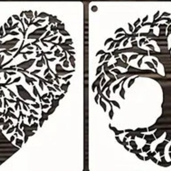 4 New 6x6" Tree of Life Stencils #3