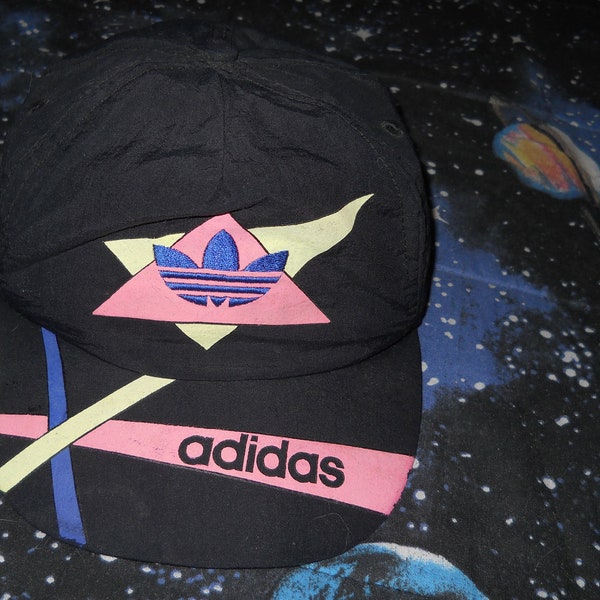 Rad 1980s Vintage Neon Adidas trefoil Snapback hat