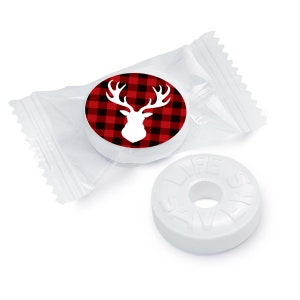 CHRISTMAS Plaid kiss stickers fits individually wrapped Chocolate Chocolate stickers image 4