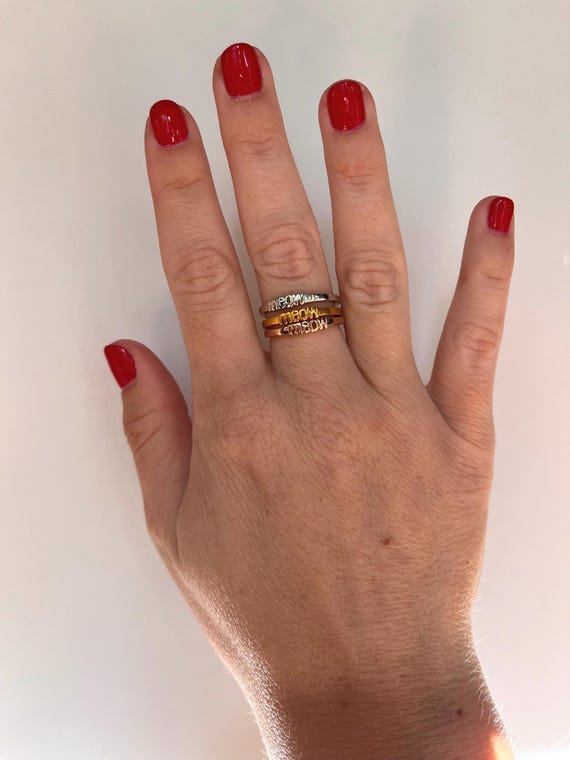 Bague miaou, cadeaux pour amoureux des chats, cadeau pour femme