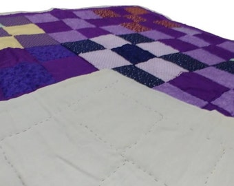 Lap Quilt, Four Patch Block Quilt, Small Quilt, Throw Quilt