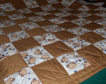 Animal Quilt, Play Quilt, Animal Face Quilt