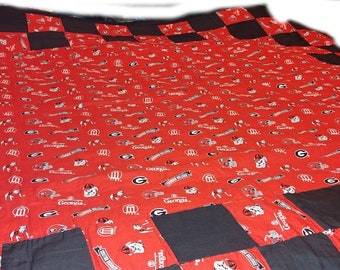 Georgia Bulldog Football Quilt